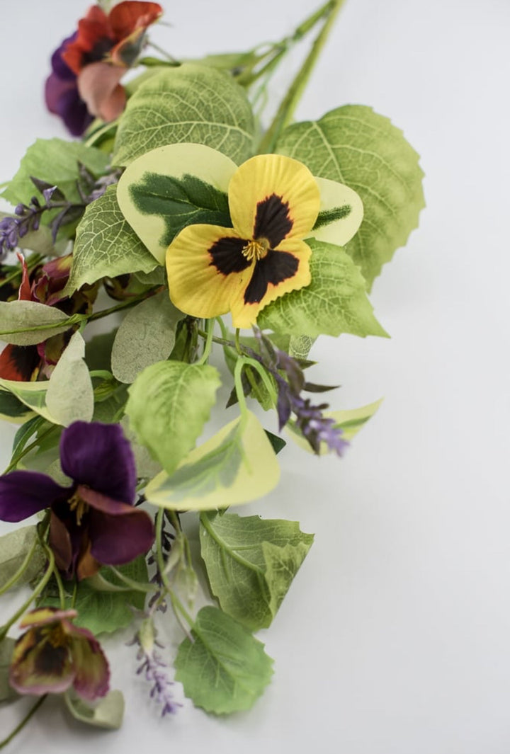 Pansy and greenery spray - Greenery Marketartificial flowers63967