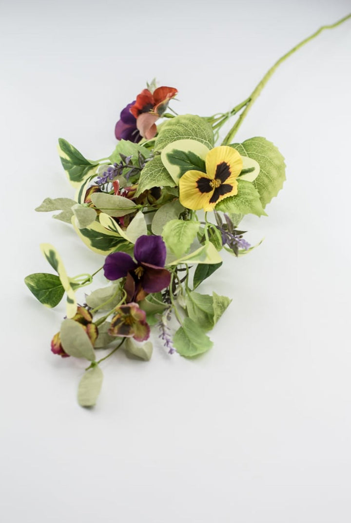 Pansy and greenery spray - Greenery Marketartificial flowers63967