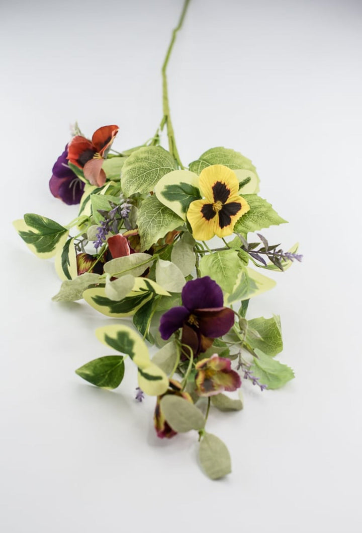 Pansy and greenery spray - Greenery Marketartificial flowers63967