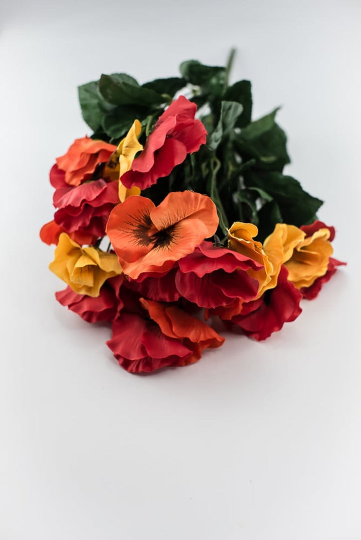 Pansy bush yellow, orange, red - Greenery Marketartificial flowers35103RDYWOR