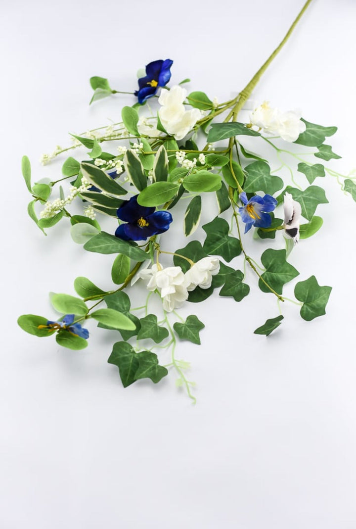 Pansy, violets, and greenery spray - Greenery Marketartificial flowers63997