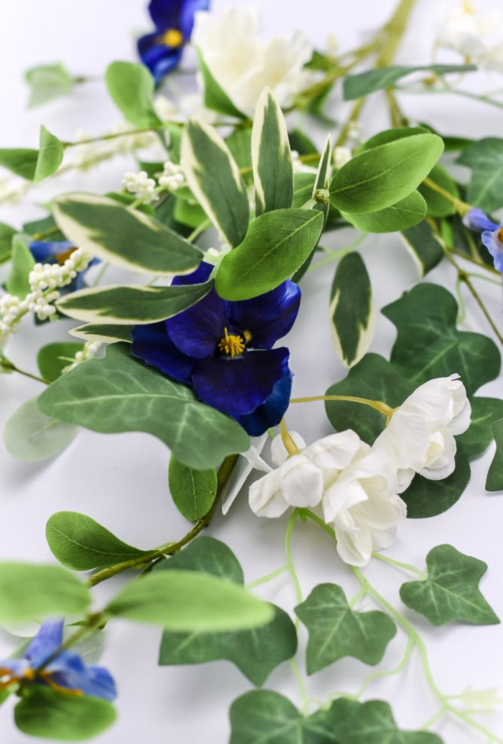 Pansy, violets, and greenery spray - Greenery Marketartificial flowers63997