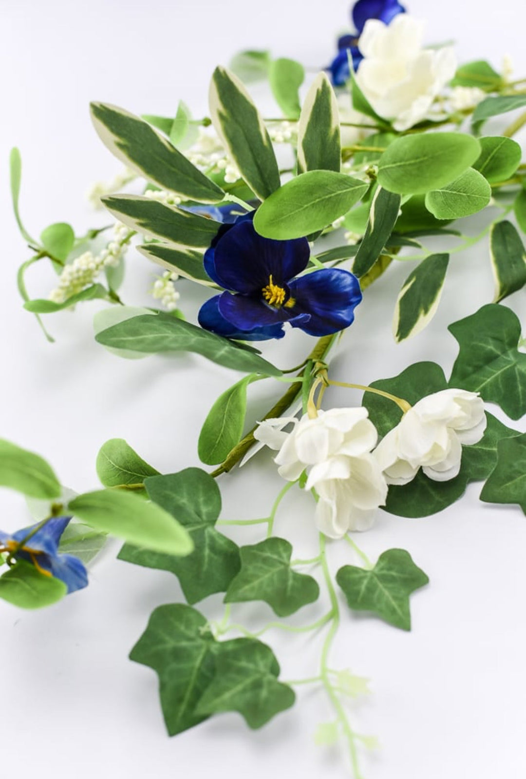 Pansy, violets, and greenery spray - Greenery Marketartificial flowers63997