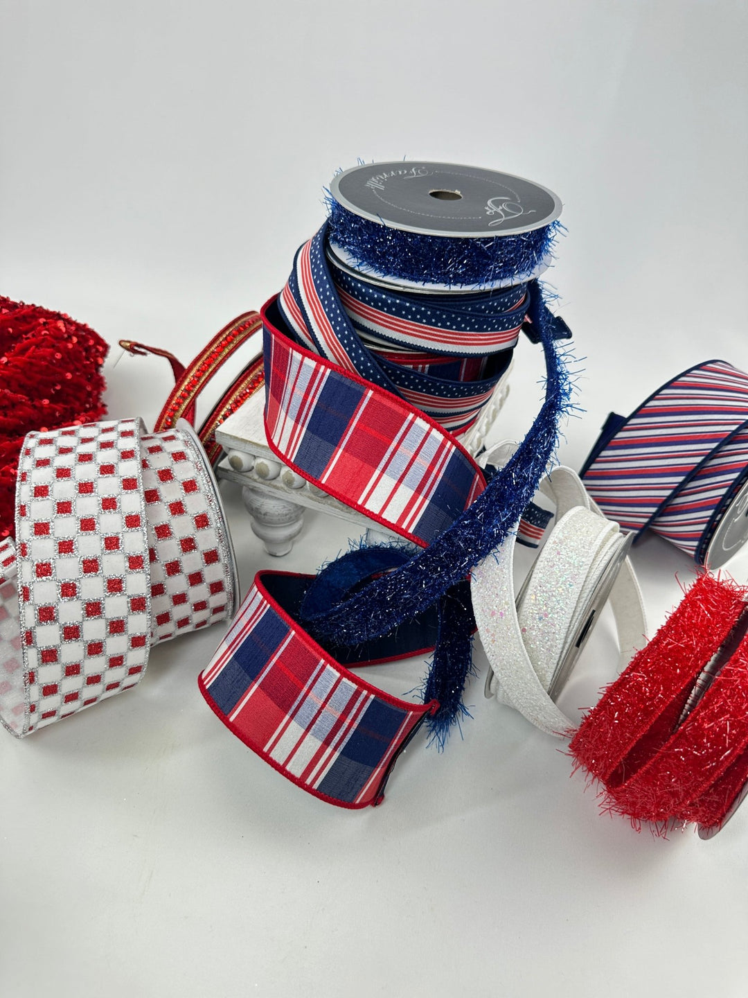 Patriotic All American 2.5” farrisilk wired ribbon - Greenery MarketRibbons & TrimRk237-32