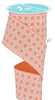 Peach basket print wired ribbon, 2.5" - Greenery MarketWired ribbonRge139021