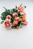 Peach coral dahlia mixed artificial flower bush - Greenery MarketArtificial Flora84298-PH