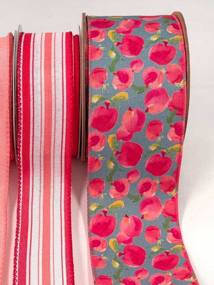 Peaches bow bundle x 3 wired ribbons - Greenery MarketWired ribbonPeachX3