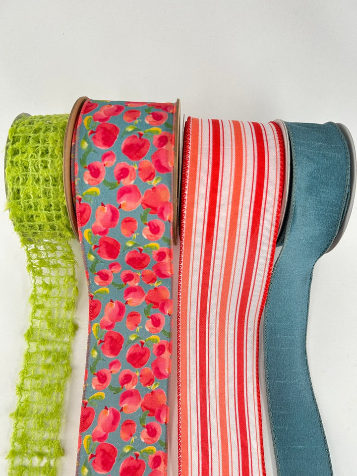 Peaches bow bundle x 4 wired ribbons - Greenery MarketWired ribbonPeachesX4