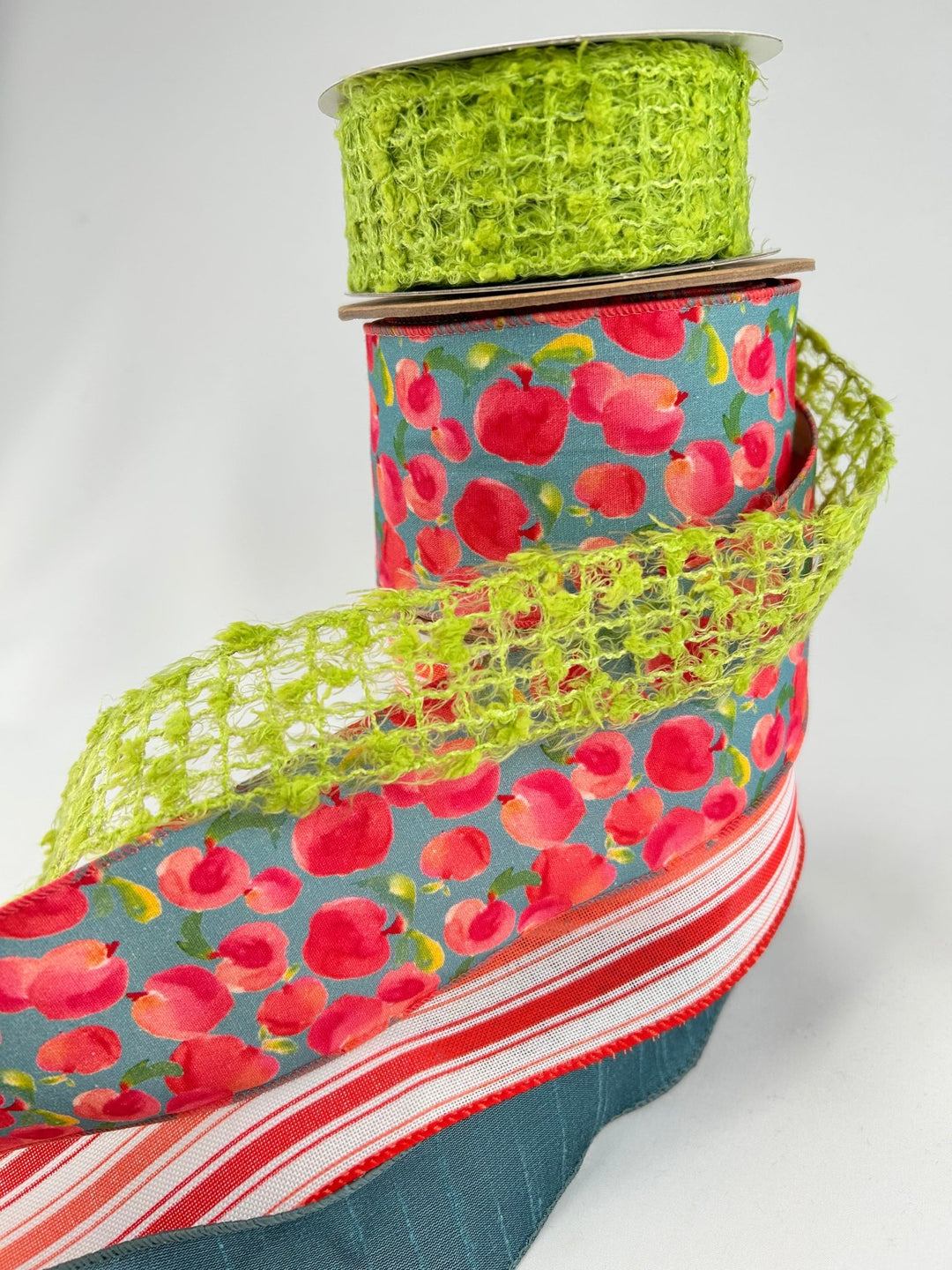 Peaches bow bundle x 4 wired ribbons - Greenery MarketWired ribbonPeachesX4