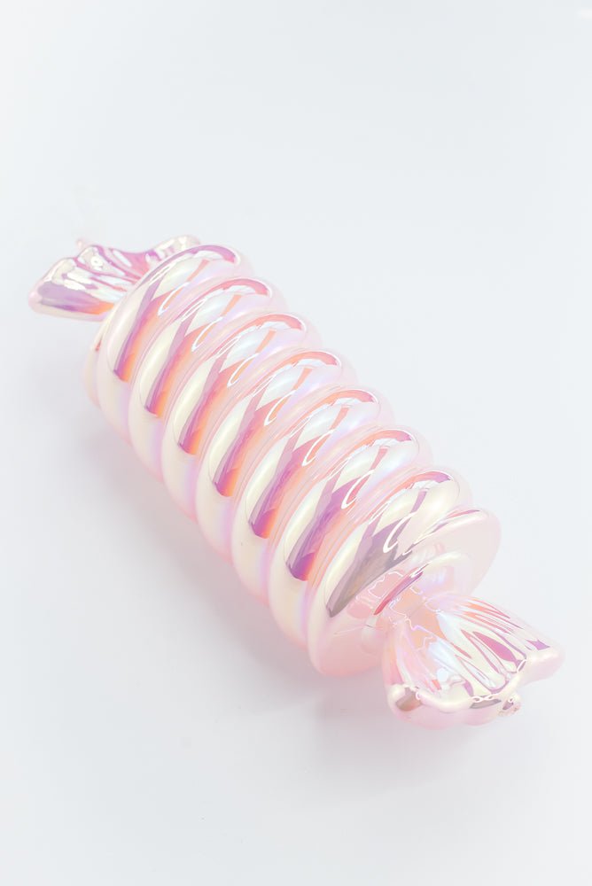 Pearl Pink & Iridescent Candy Ornament Set of 2 - 12" - Greenery MarketXM2213-PE/IR