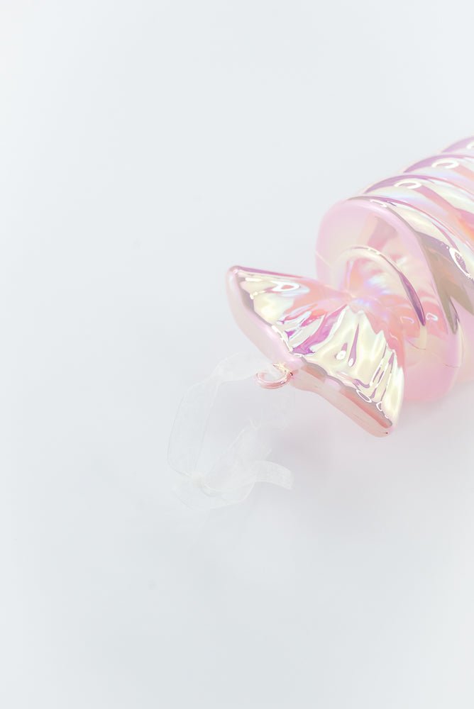 Pearl Pink & Iridescent Candy Ornament Set of 2 - 12" - Greenery MarketXM2213-PE/IR