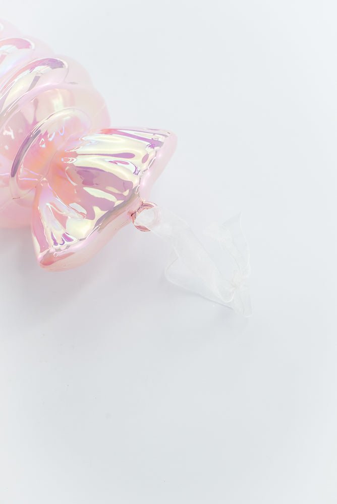 Pearl Pink & Iridescent Candy Ornament Set of 2 - 12" - Greenery MarketXM2213-PE/IR