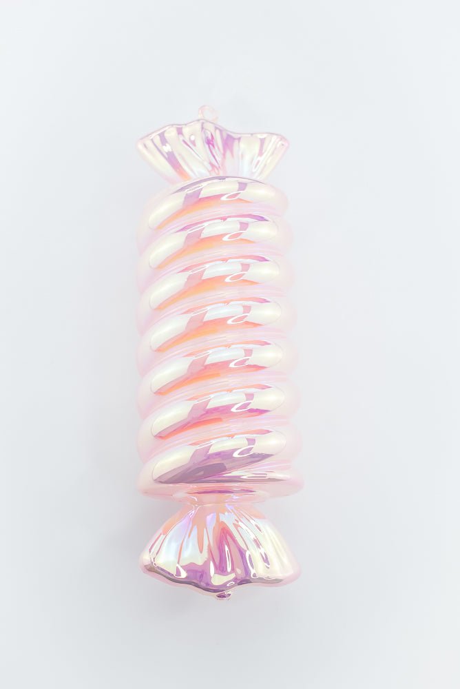 Pearl Pink & Iridescent Candy Ornament Set of 2 - 12" - Greenery MarketXM2213-PE/IR