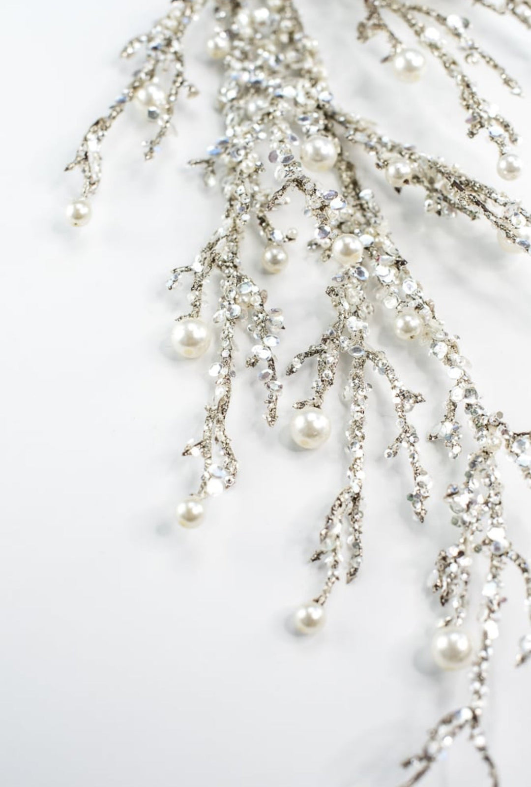 Pearl twig holiday spray - Greenery Market40097 - SILVER