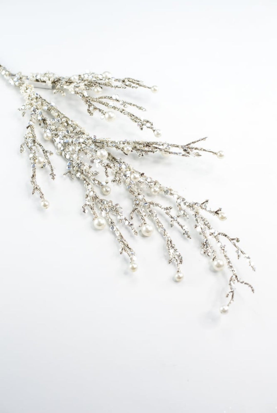 Pearl twig holiday spray - Greenery Market40097 - SILVER
