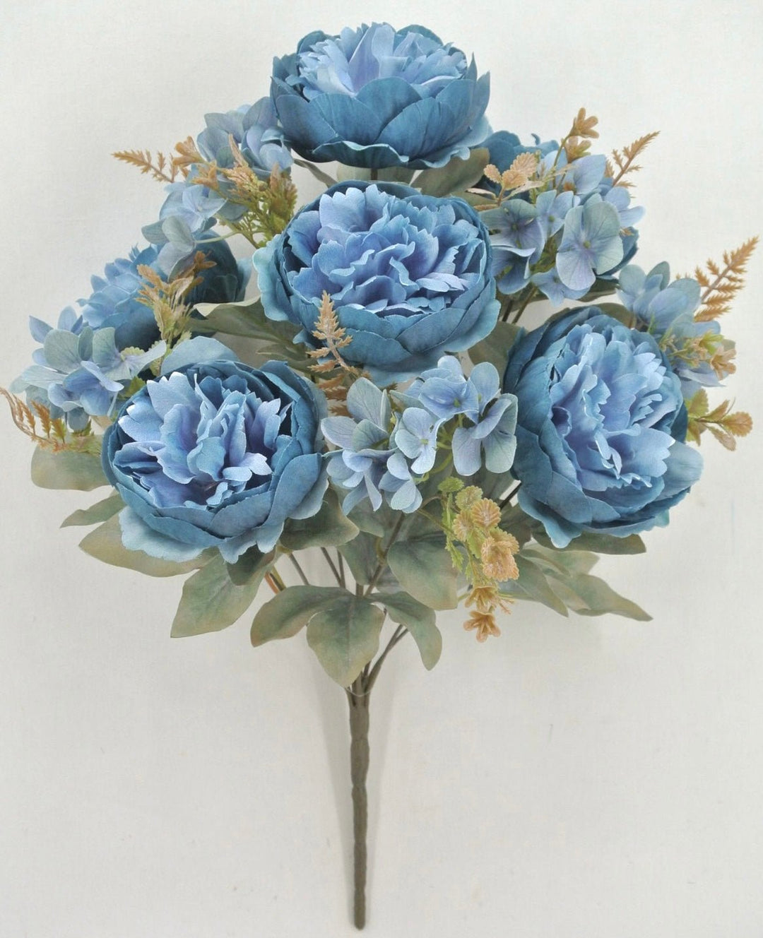 Peony and hydrangea mixed bush - blue - Greenery Market84567 - BL