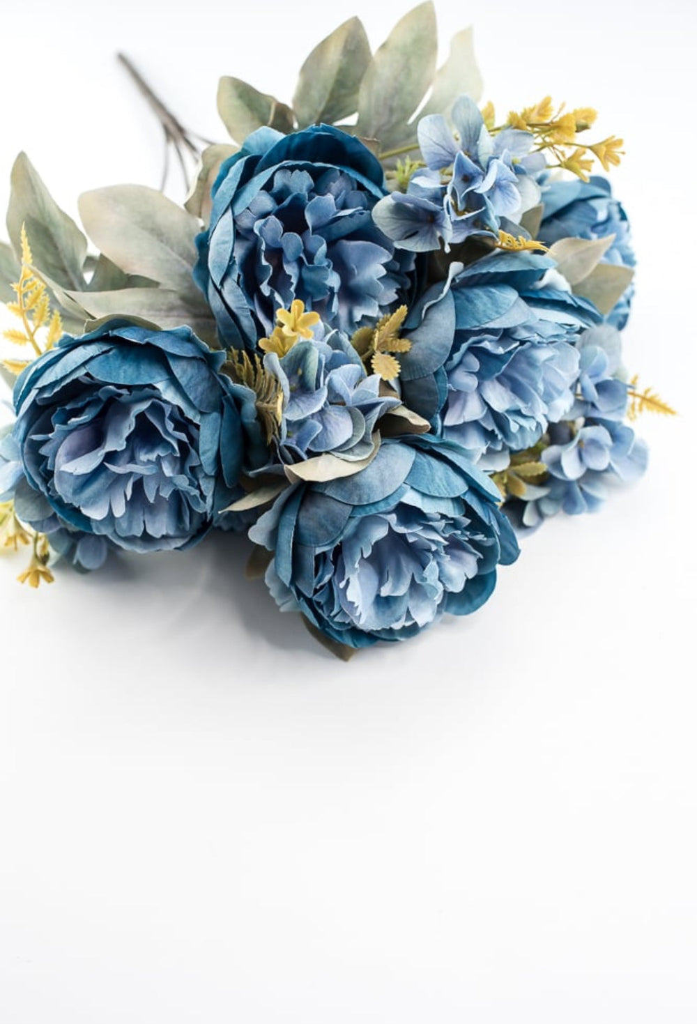 Peony and hydrangea mixed bush - blue - Greenery Market84567 - BL