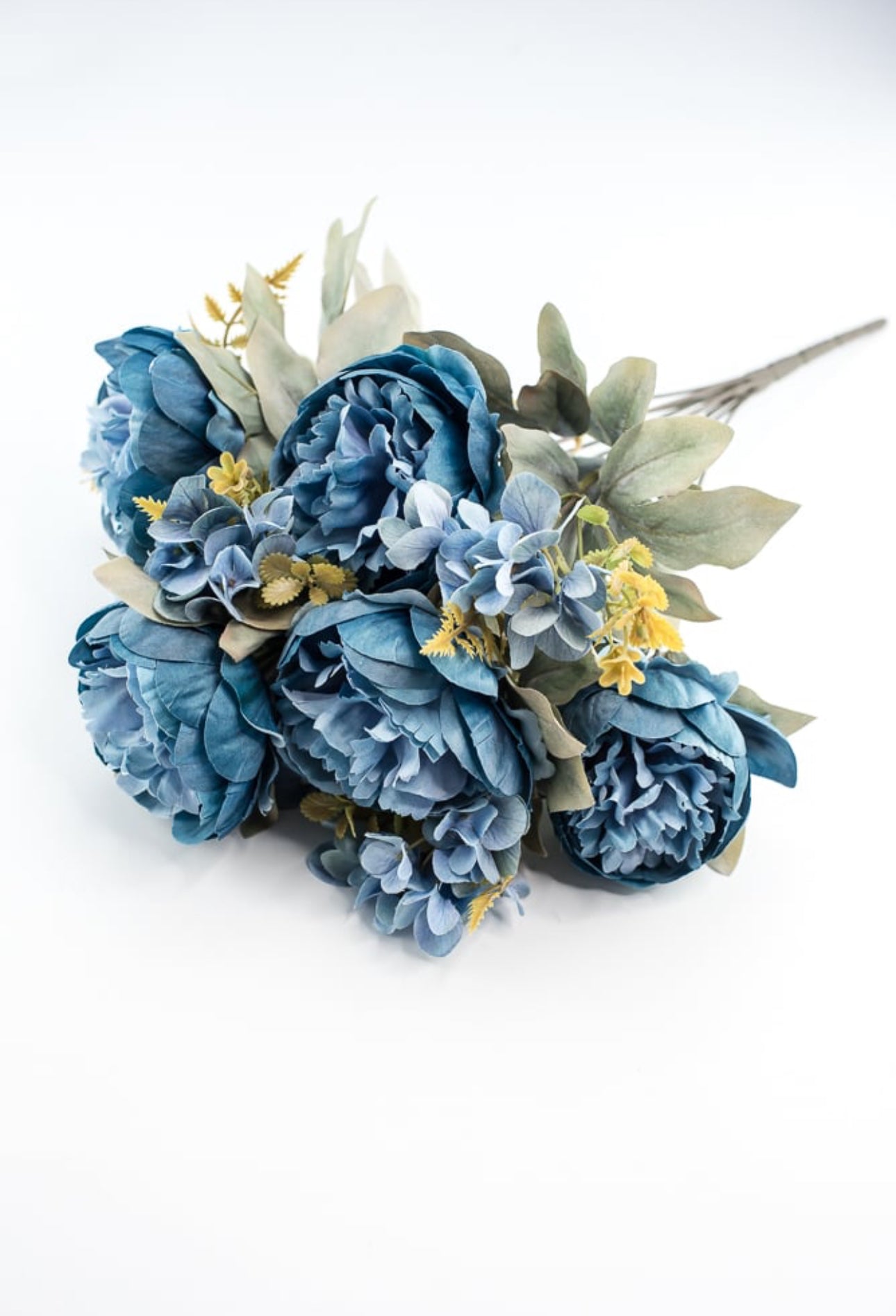 Peony and hydrangea mixed bush - blue - Greenery Market