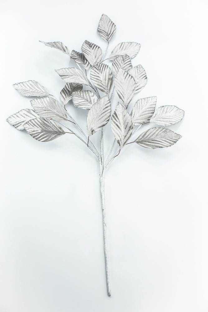 Pewter Matte Metallic Leaves Spray - Greenery Market86255PT