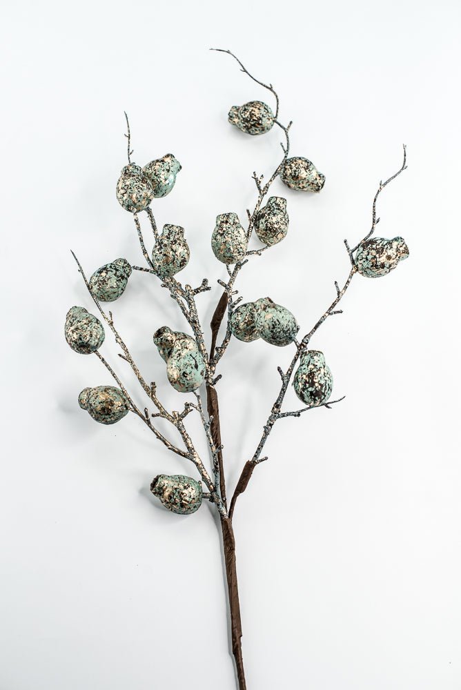 Pewter Metallic Berry Pod Spray - 28" - Greenery MarketXG1142PEW