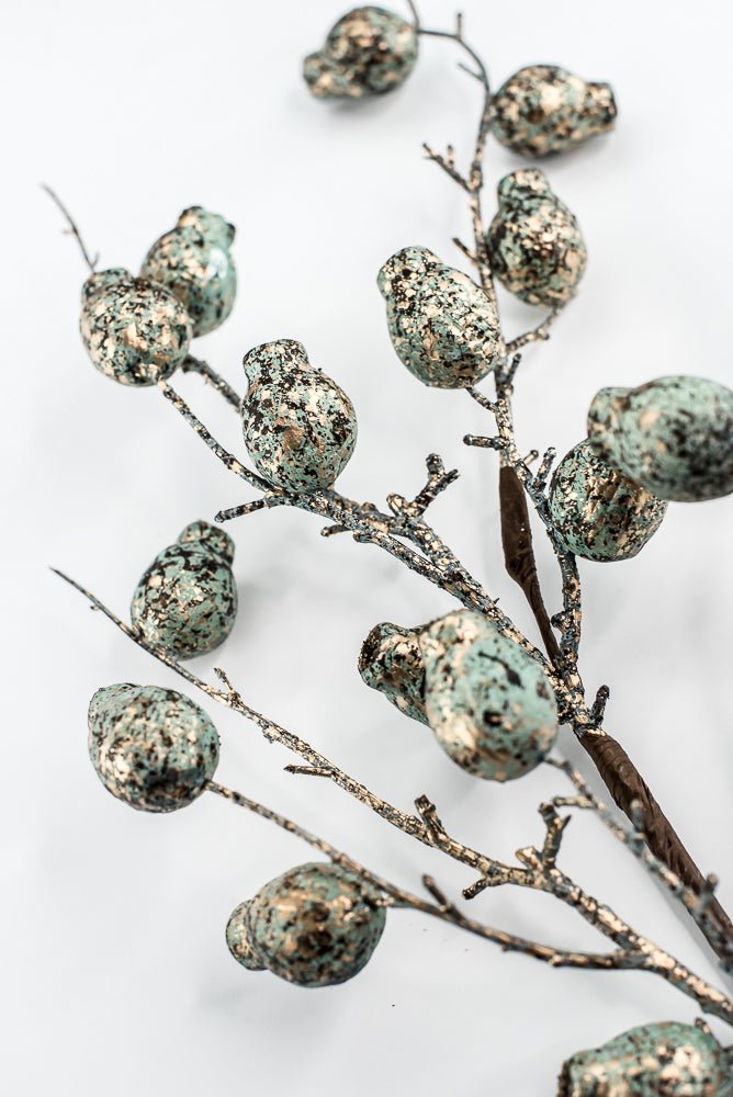 Pewter Metallic Berry Pod Spray - 28" - Greenery MarketXG1142PEW