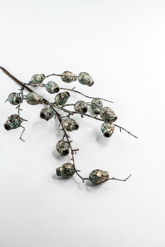 Pewter Metallic Berry Pod Spray - 28" - Greenery MarketXG1142PEW