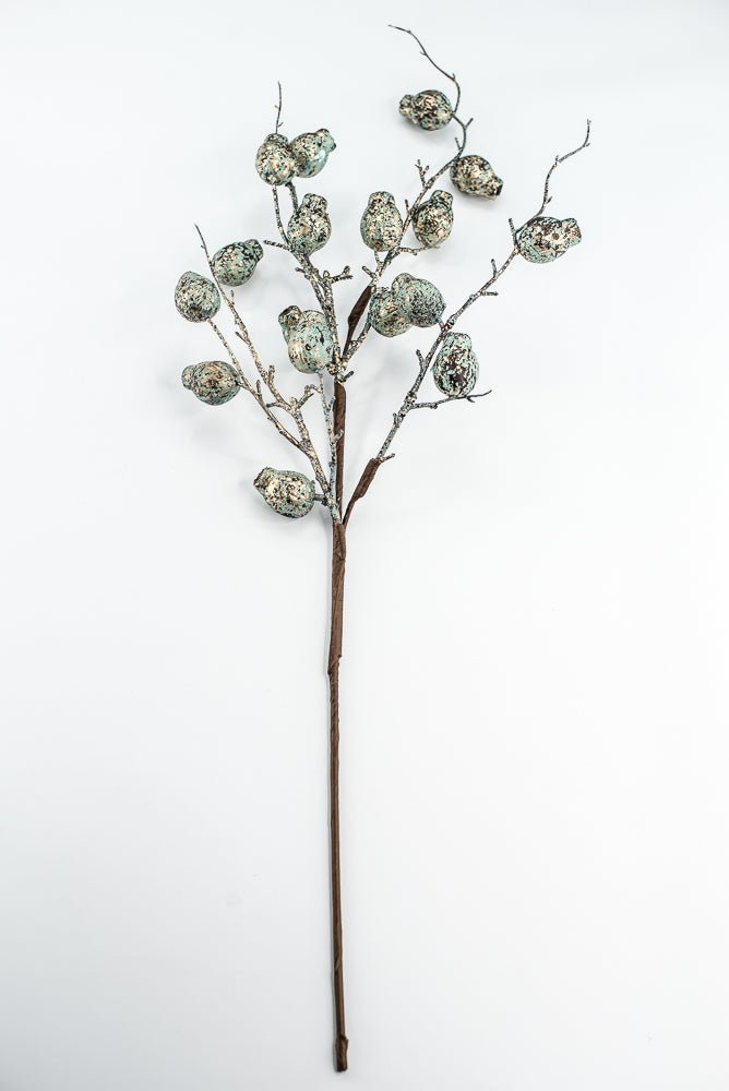 Pewter Metallic Berry Pod Spray - 28" - Greenery MarketXG1142PEW