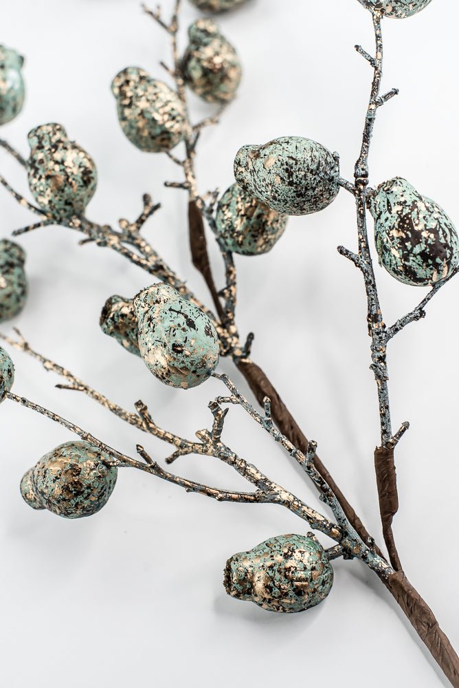 Pewter Metallic Berry Pod Spray - 28" - Greenery MarketXG1142PEW