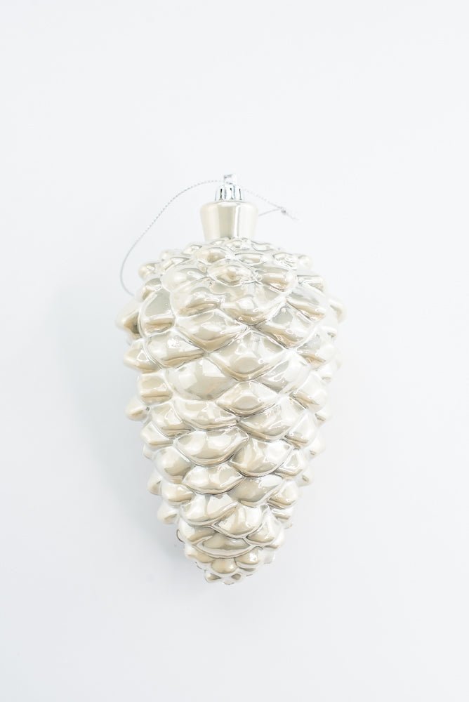 Pewter Ornament Pearlescent Pinecone - 6" - Greenery MarketOrnaments86961PT