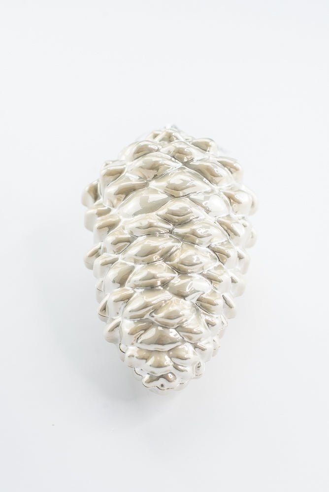 Pewter Ornament Pearlescent Pinecone - 6" - Greenery MarketOrnaments86961PT
