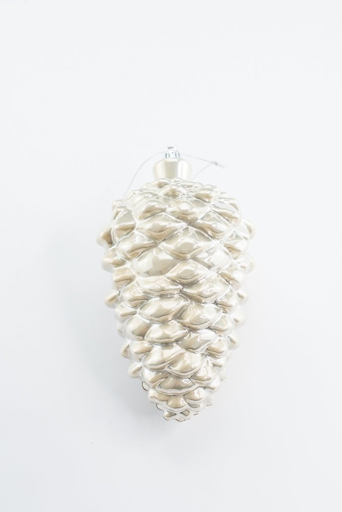 Pewter Ornament Pearlescent Pinecone - 6" - Greenery MarketOrnaments86961PT