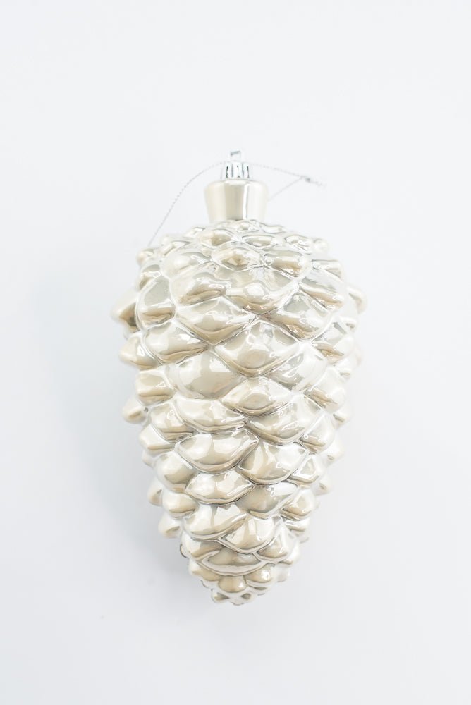 Pewter Ornament Pearlescent Pinecone - 6" - Greenery MarketOrnaments86961PT