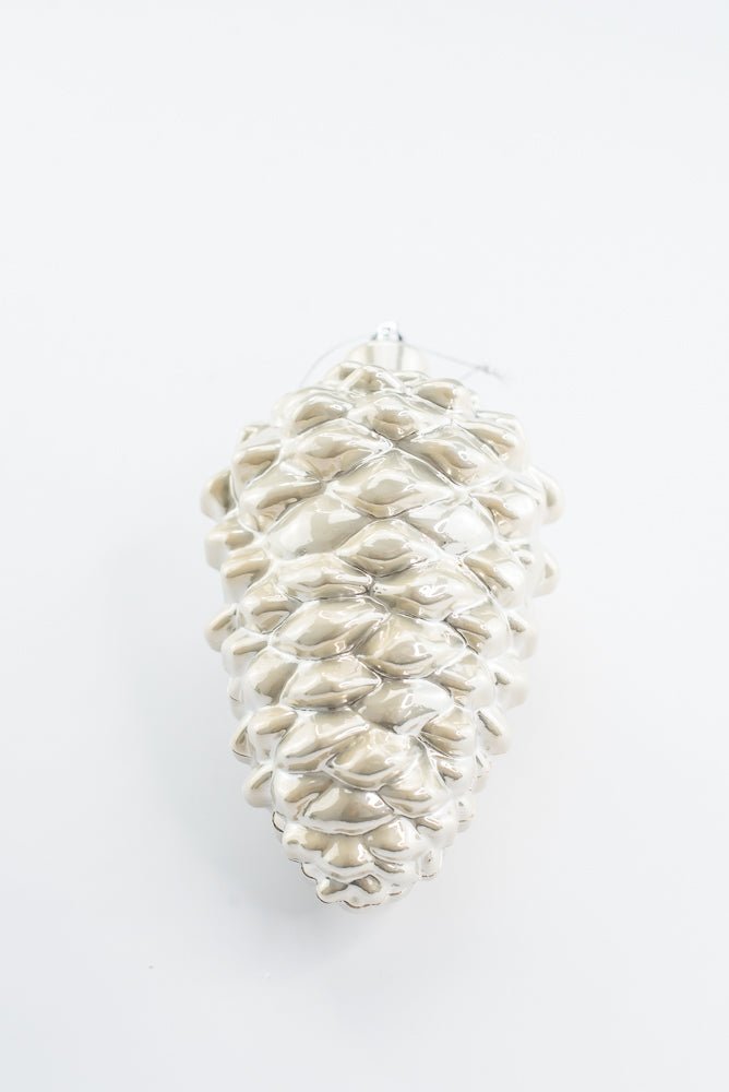 Pewter Ornament Pearlescent Pinecone - 6" - Greenery MarketOrnaments86961PT