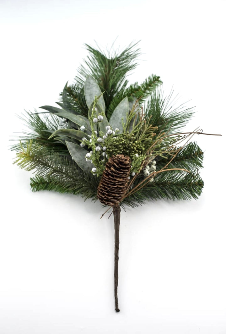 Pine and cedar spray with laurel leaves - Greenery MarketArtificial FloraXX8688