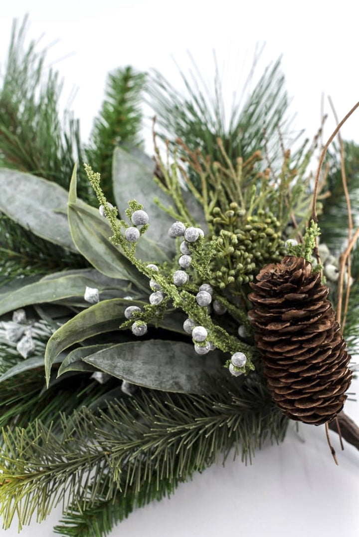 Pine and cedar spray with laurel leaves - Greenery MarketArtificial FloraXX8688