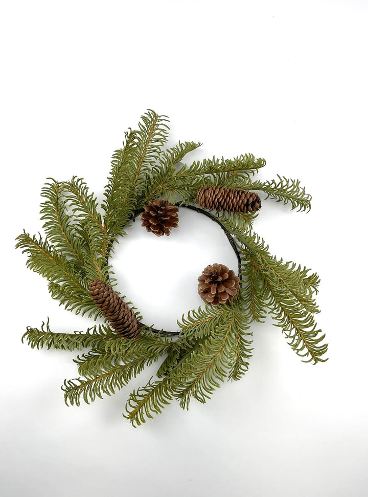 Pine mini wreath, candle ring wreath - Greenery Marketwreath base & containers28004