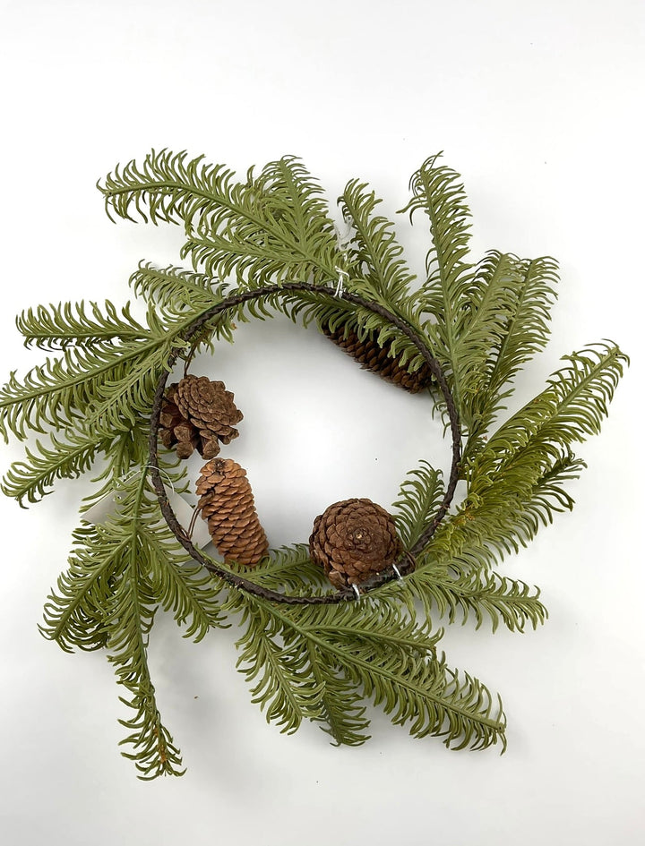 Pine mini wreath, candle ring wreath - Greenery Marketwreath base & containers28004