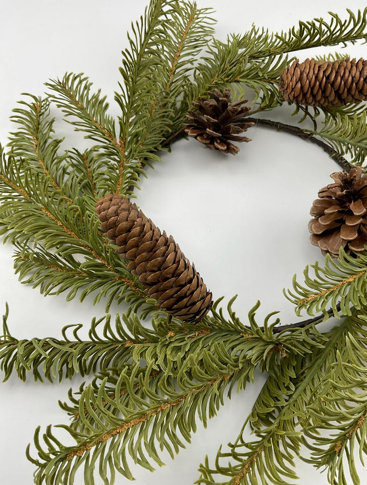 Pine mini wreath, candle ring wreath - Greenery Marketwreath base & containers28004