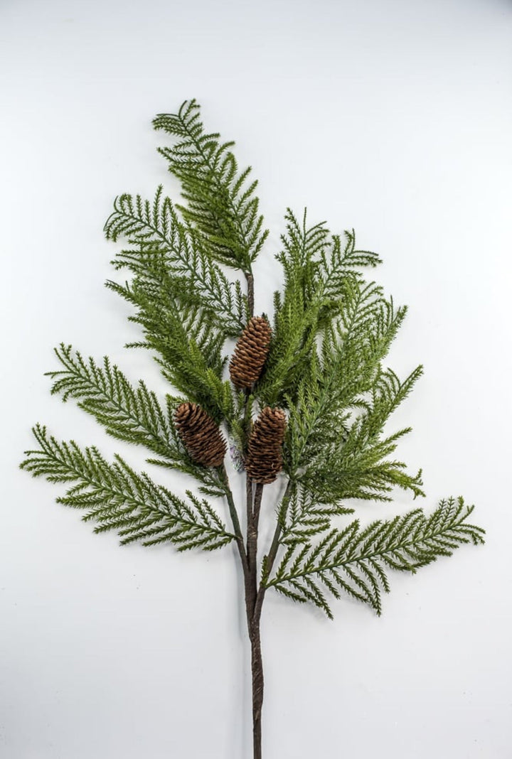 Pine spray with cones - soft touch - Greenery Market215982