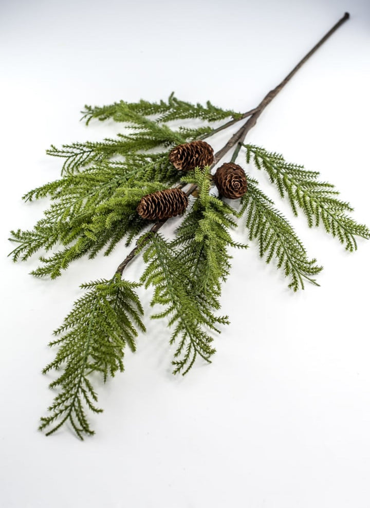 Pine spray with cones - soft touch - Greenery Market215982