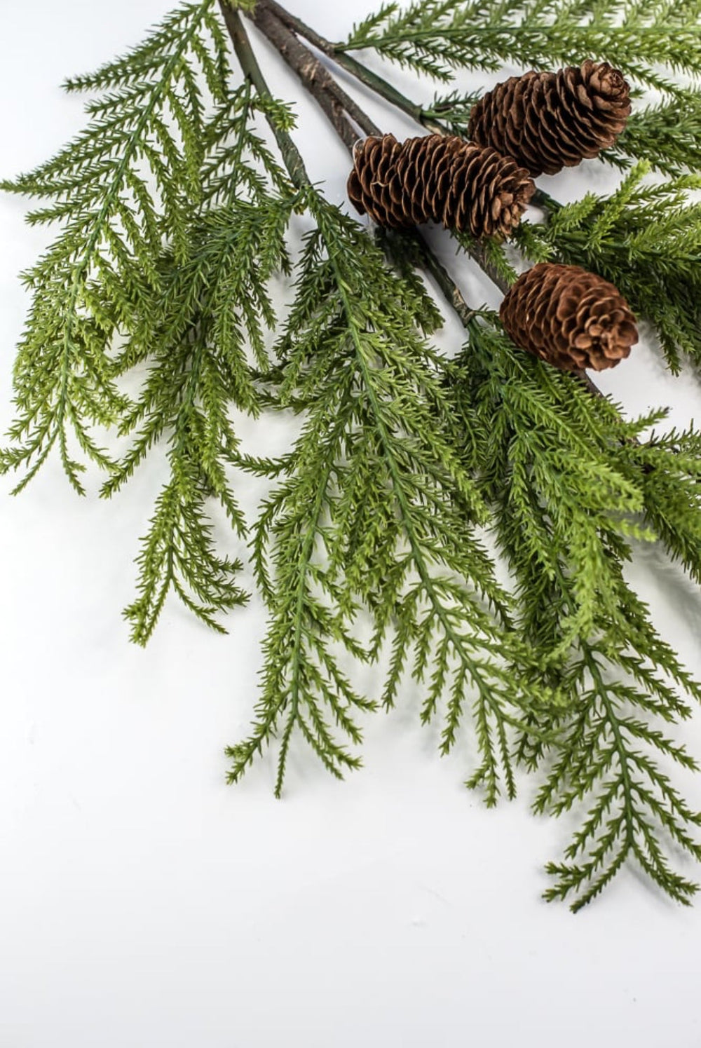 Pine spray with cones - soft touch - Greenery Market215982