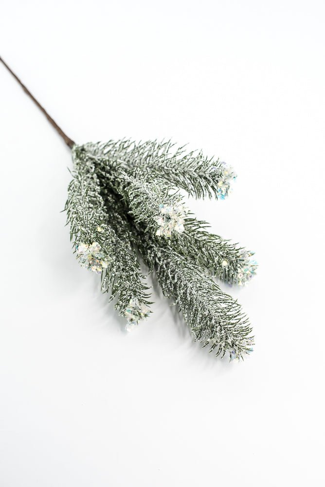 Pine Spray With Snow - Greenery Market85193