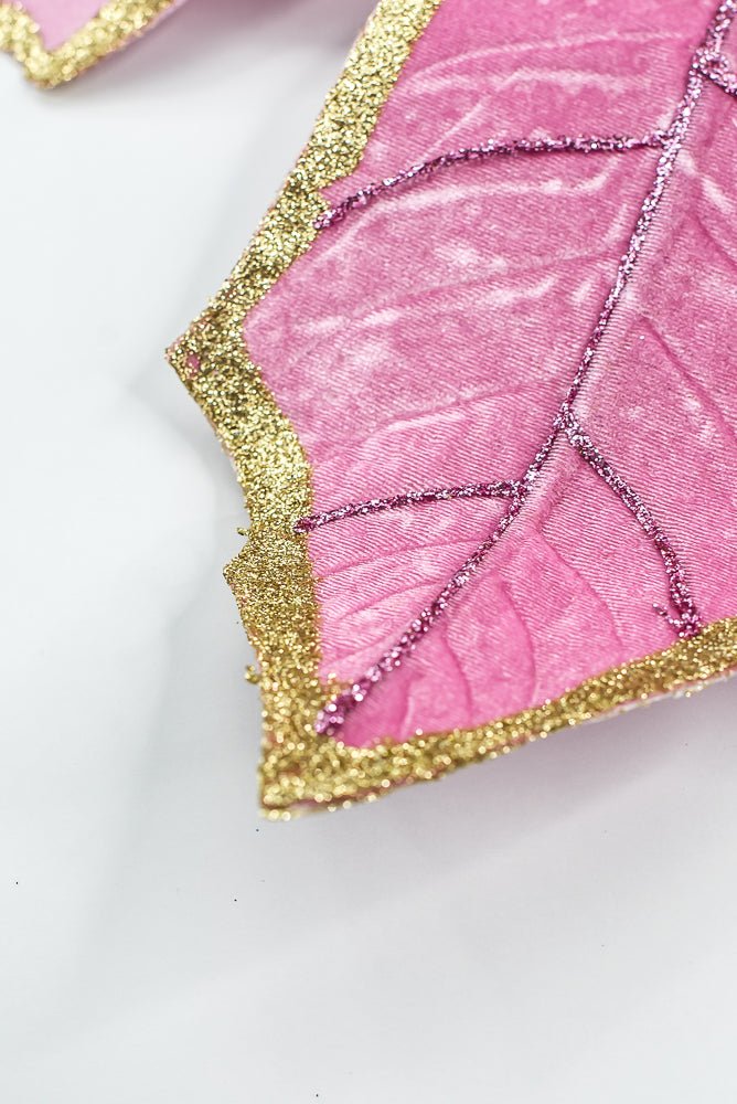 Pink and Gold Holly Leaves Spray - Greenery Market86264PKGD