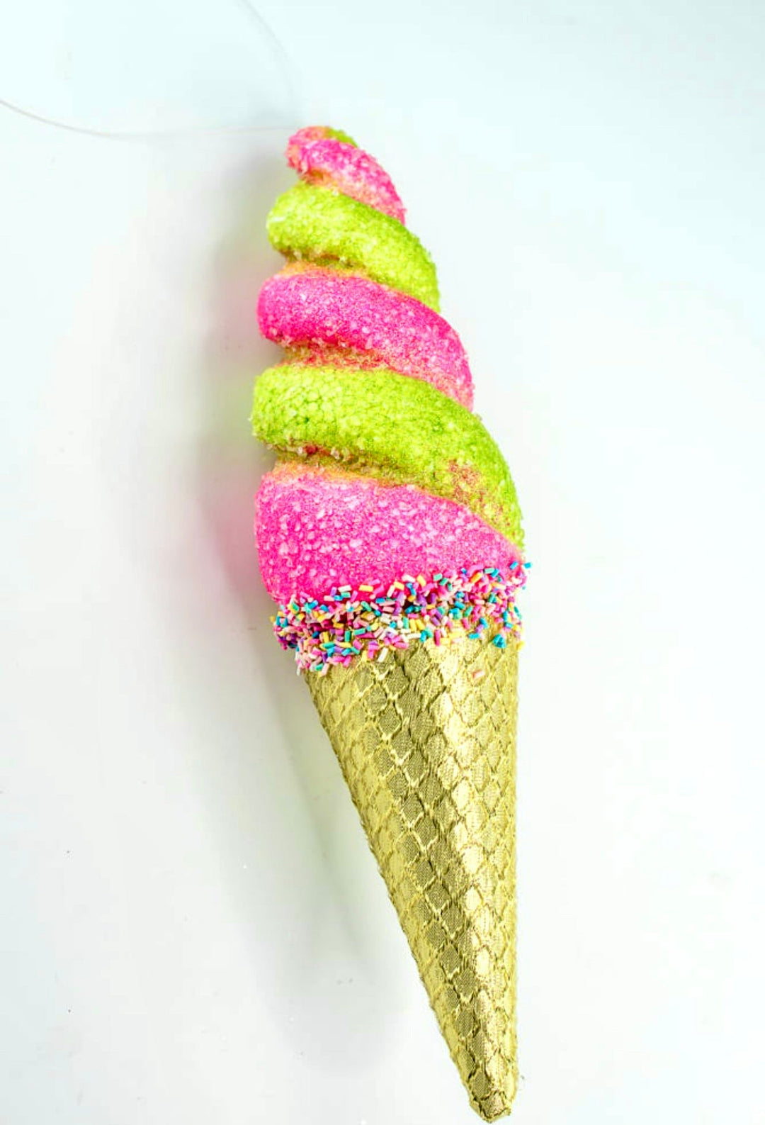 Pink and Green Swirl Ice Cream Ornament - Greenery MarketHoliday Ornaments86108PKGN