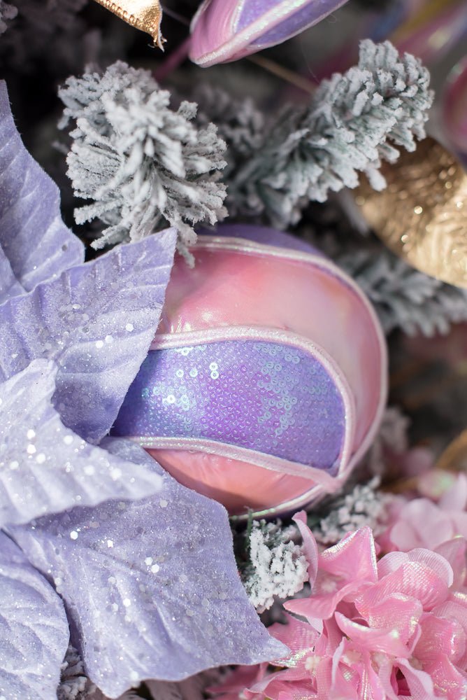 Pink and Lavender Sequin Swirl Ornament Ball - Greenery Market86471PKLV