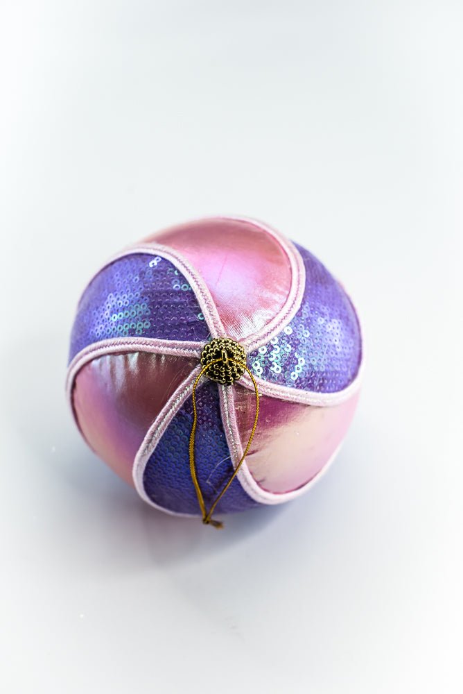 Pink and Lavender Sequin Swirl Ornament Ball - Greenery Market86471PKLV