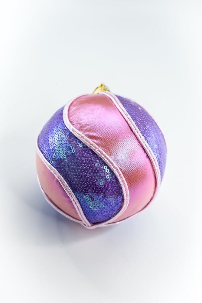 Pink and Lavender Sequin Swirl Ornament Ball - Greenery Market86471PKLV