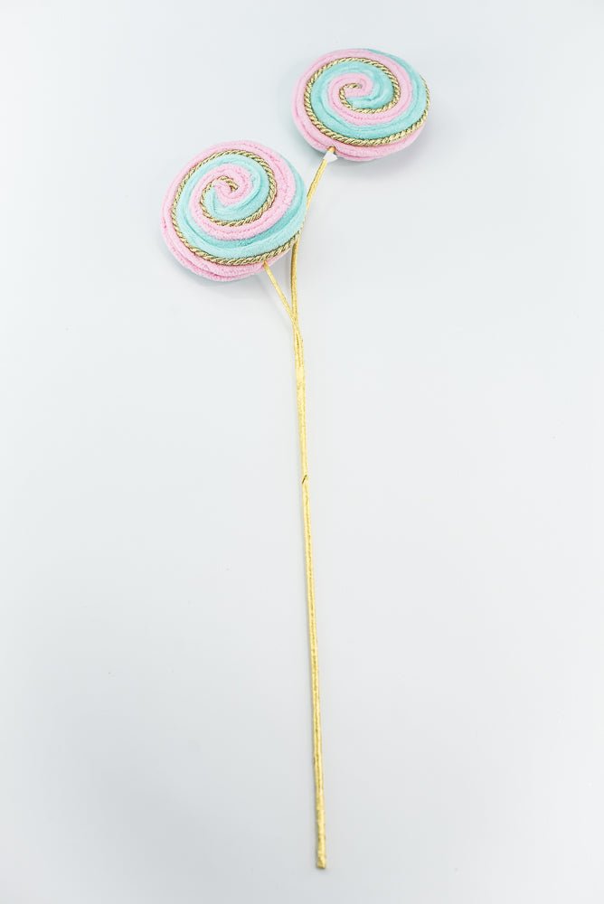 Pink and Mint Twirl Lollipop Spray - GM Exclusive - Greenery MarketGM2136PKBL