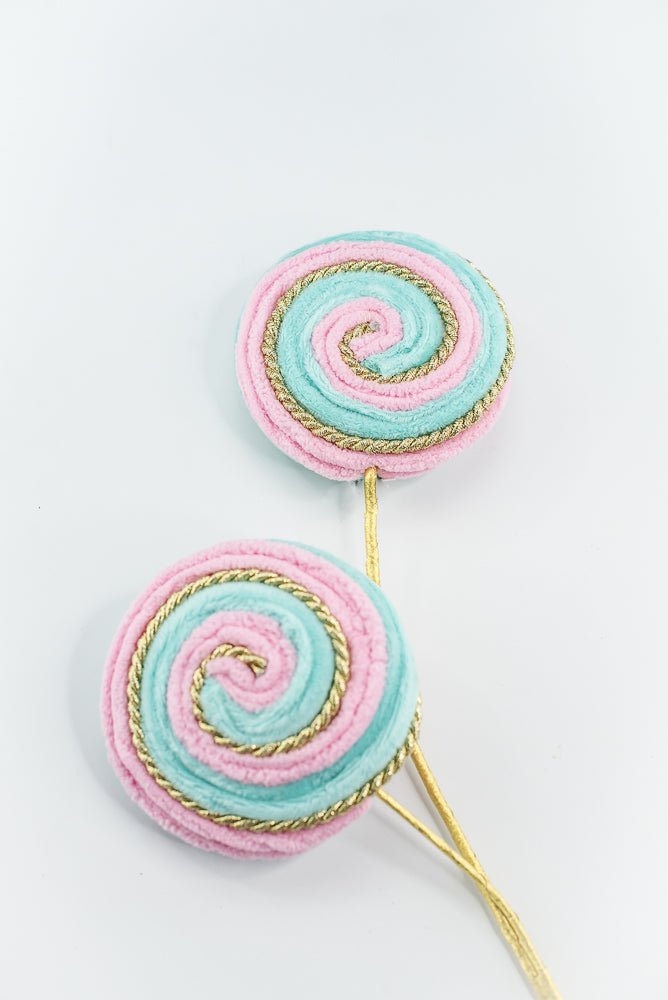 Pink and Mint Twirl Lollipop Spray - GM Exclusive - Greenery MarketGM2136PKBL