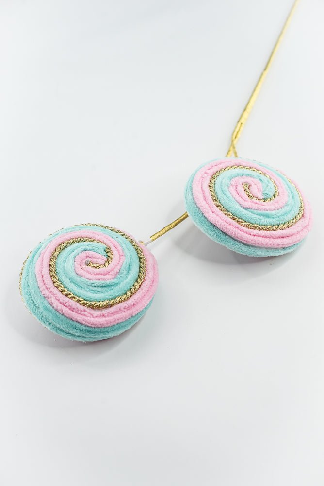 Pink and Mint Twirl Lollipop Spray - GM Exclusive - Greenery MarketGM2136PKBL